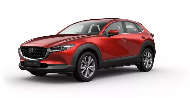 Mazda CX-30 IPM2 2.0 SKY-G122k, AT, FWD, Plus SKY-G122 90 kW automat SOUL RED CRYSTAL